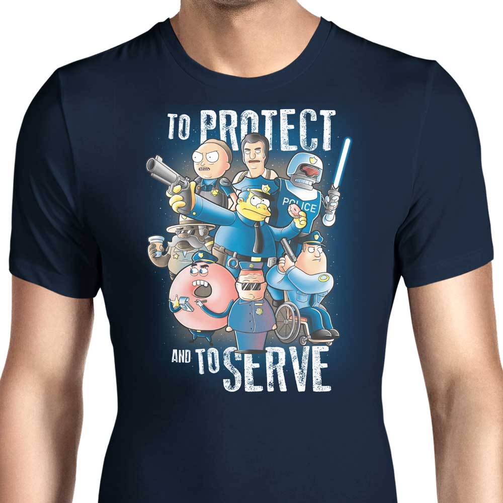 To Protect and Serve Men's Apparel - Adult & Kids T-Shirts, Sweatshirts & Hoodies apparel design preview 1