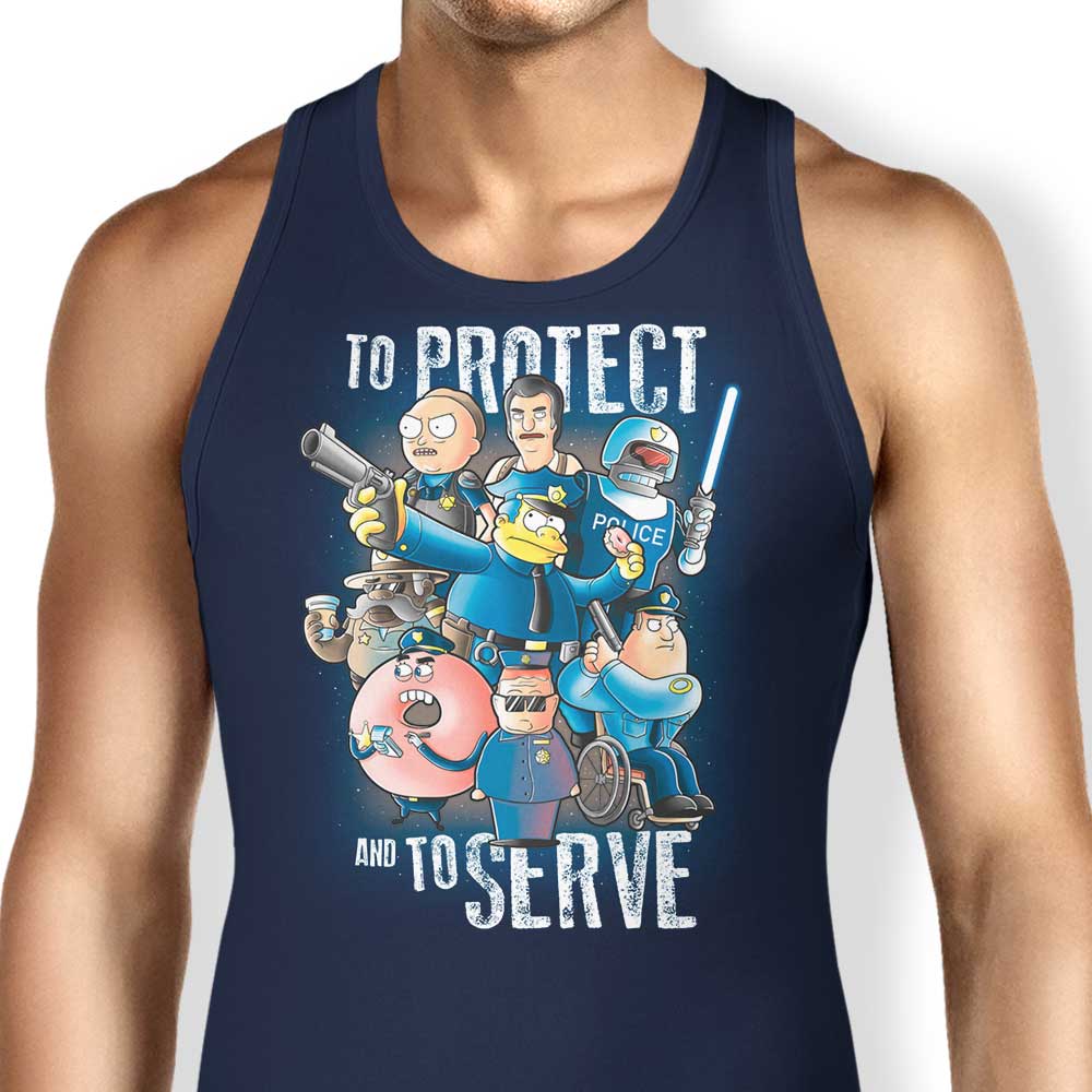 To Protect and Serve Tank Top - Adult & Kids T-Shirts, Sweatshirts & Hoodies apparel design preview 1