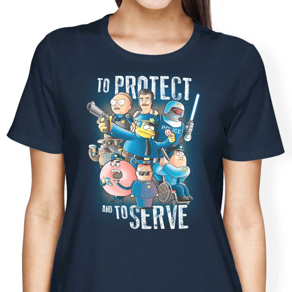 To Protect and Serve Women's Apparel - Adult & Kids T-Shirts, Sweatshirts & Hoodies apparel design preview 2