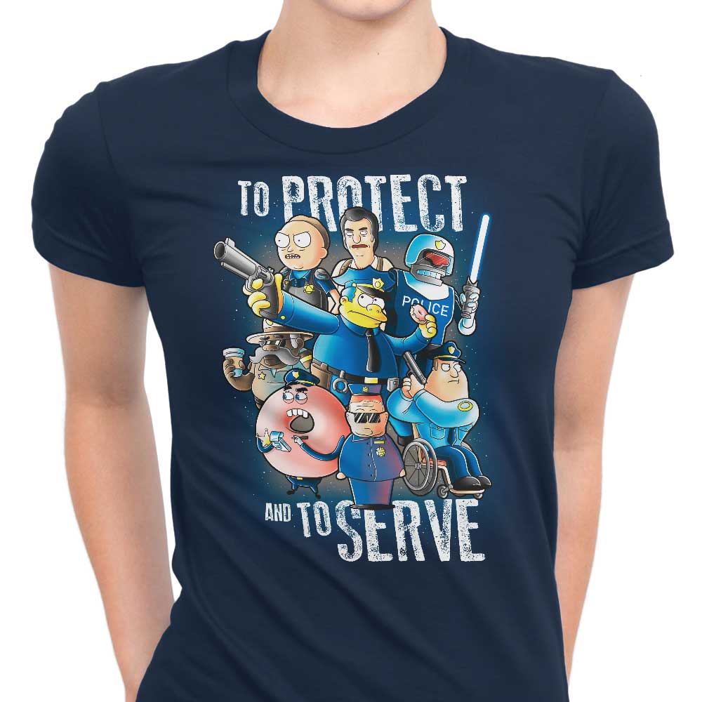 To Protect and Serve Women's Apparel - Adult & Kids T-Shirts, Sweatshirts & Hoodies apparel design preview 1