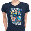 To Protect and Serve Women's Apparel - Adult & Kids T-Shirts, Sweatshirts & Hoodies apparel design preview 1