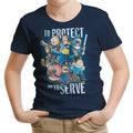 To Protect and Serve Youth Apparel - Adult & Kids T-Shirts, Sweatshirts & Hoodies apparel design preview 1