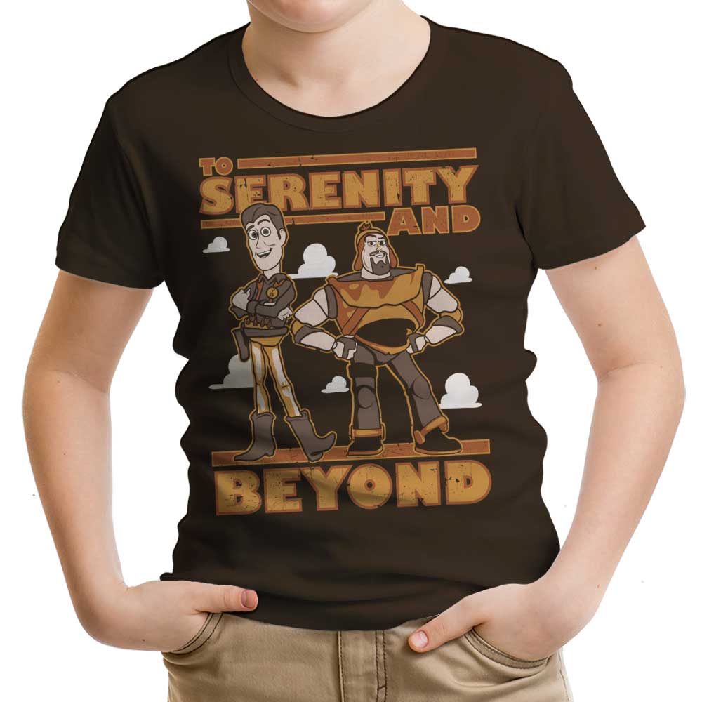 To Serenity and Beyond Youth Apparel - Adult & Kids T-Shirts, Sweatshirts & Hoodies apparel design preview 1