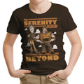 To Serenity and Beyond Youth Apparel - Adult & Kids T-Shirts, Sweatshirts & Hoodies apparel design preview 1