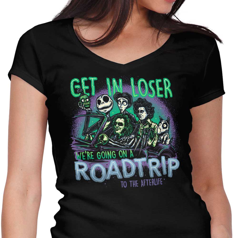 To the Afterlife Women's V-Neck - Adult & Kids T-Shirts, Sweatshirts & Hoodies apparel design preview 1