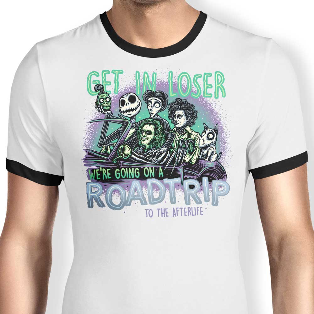 To the Afterlife Ringer - Adult & Kids T-Shirts, Sweatshirts & Hoodies apparel design preview 1