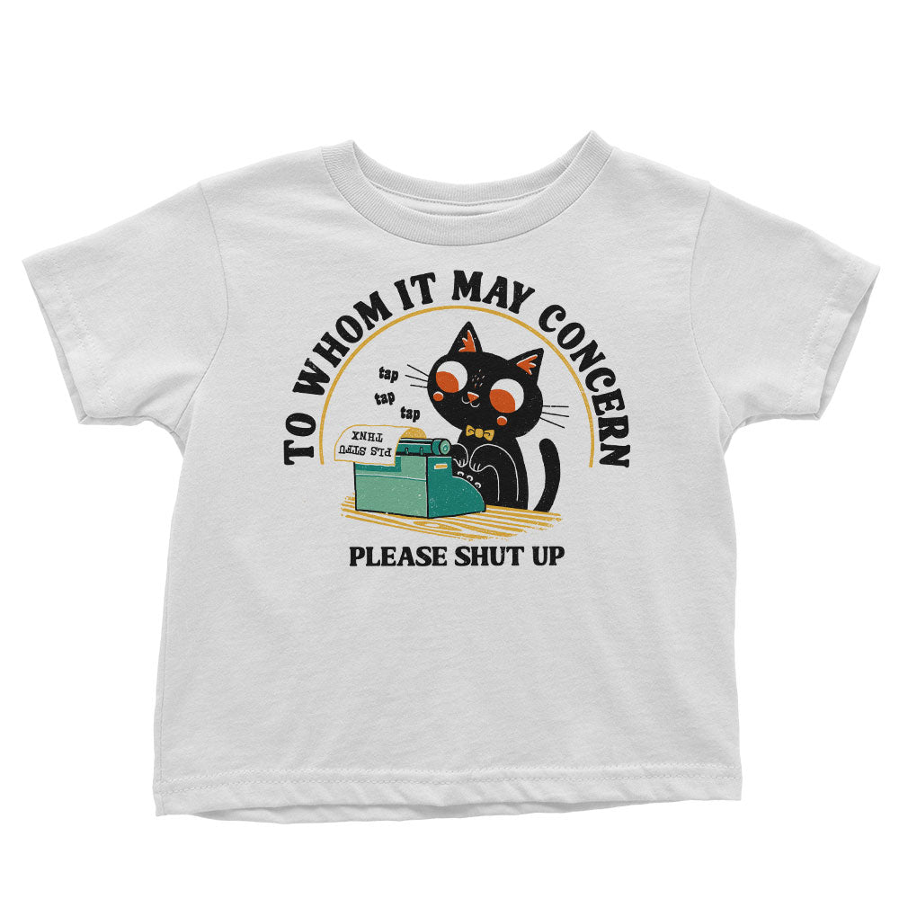 To Whom it May Concern Youth Apparel - Adult & Kids T-Shirts, Sweatshirts & Hoodies apparel design preview 2