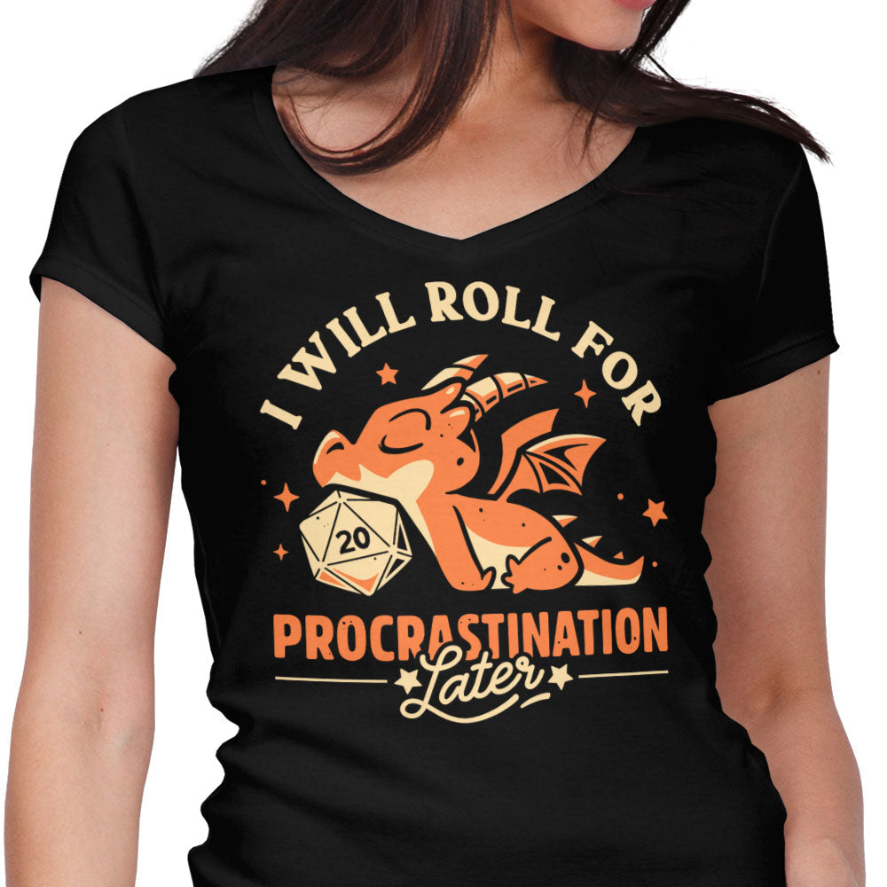 Too Lazy to Roll Women's V-Neck - Adult & Kids T-Shirts, Sweatshirts & Hoodies apparel design preview 1