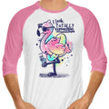 Totally Flamazing 3/4 Sleeve Raglan - Adult & Kids T-Shirts, Sweatshirts & Hoodies apparel design preview 1
