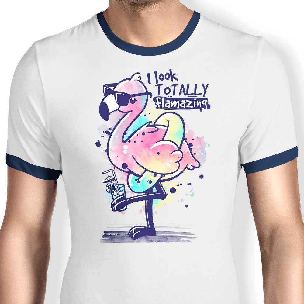 Totally Flamazing Ringer - Adult & Kids T-Shirts, Sweatshirts & Hoodies apparel design preview 1