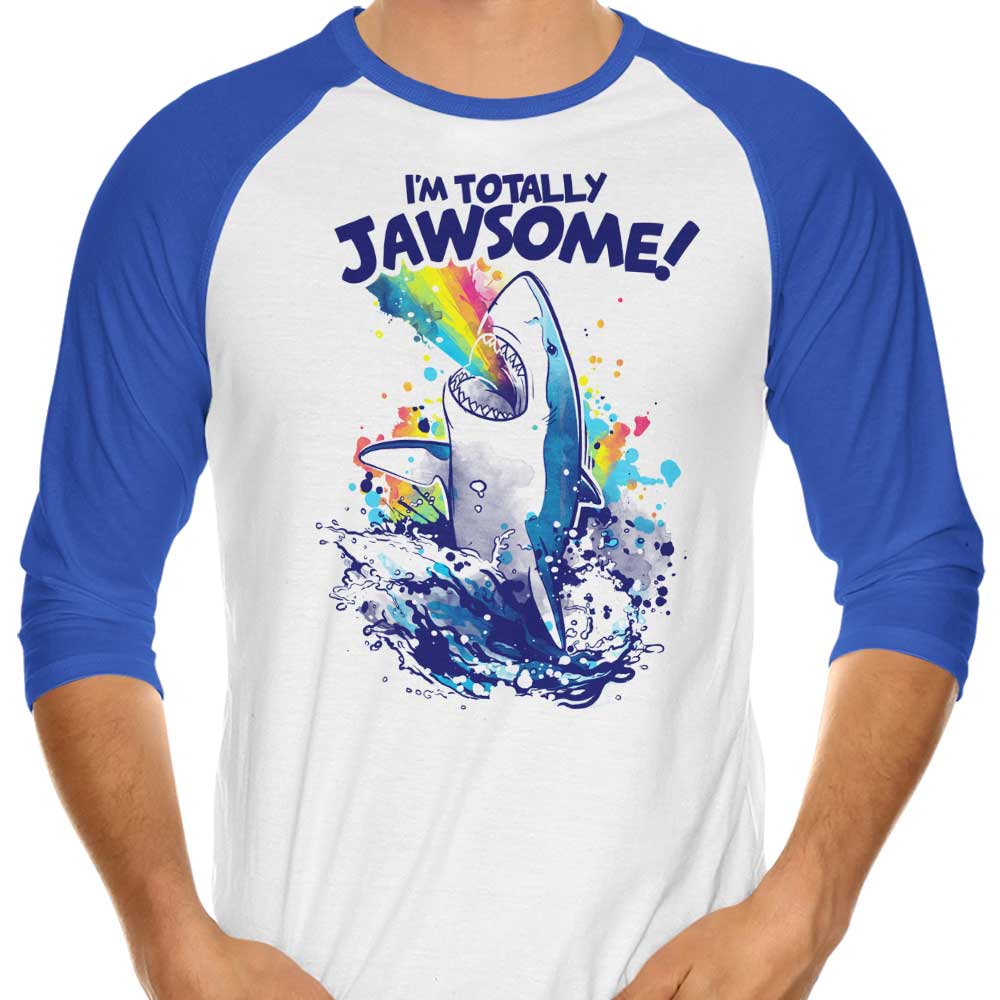Totally Jawsome 3/4 Sleeve Raglan - Adult & Kids T-Shirts, Sweatshirts & Hoodies apparel design preview 1