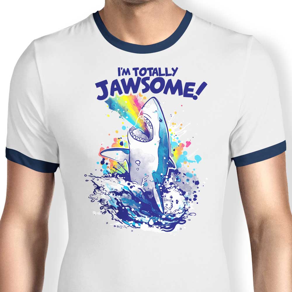 Totally Jawsome Ringer - Adult & Kids T-Shirts, Sweatshirts & Hoodies apparel design preview 1