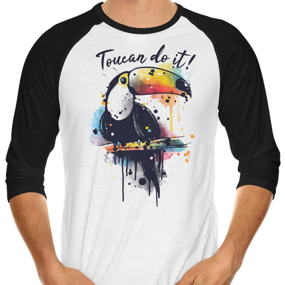 Toucan Do It 3/4 Sleeve Raglan - Adult & Kids T-Shirts, Sweatshirts & Hoodies apparel design preview 1
