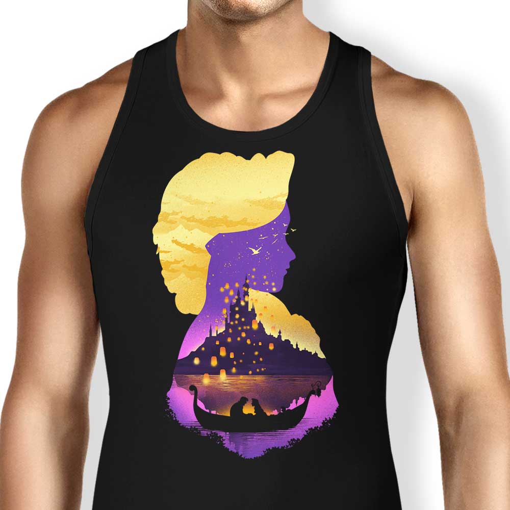 Tower Princess Silhouette Tank Top - Adult & Kids T-Shirts, Sweatshirts & Hoodies apparel design preview 1