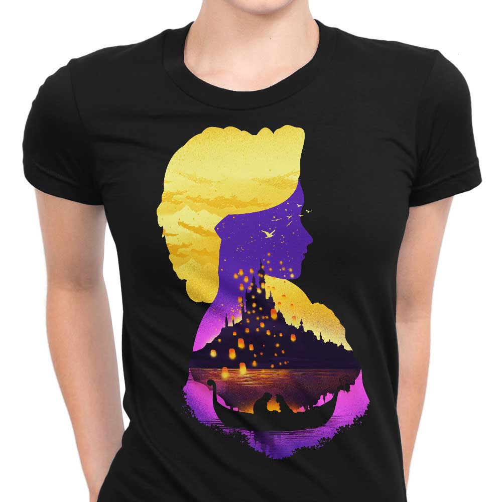 Tower Princess Silhouette Women's Apparel - Adult & Kids T-Shirts, Sweatshirts & Hoodies apparel design preview 1