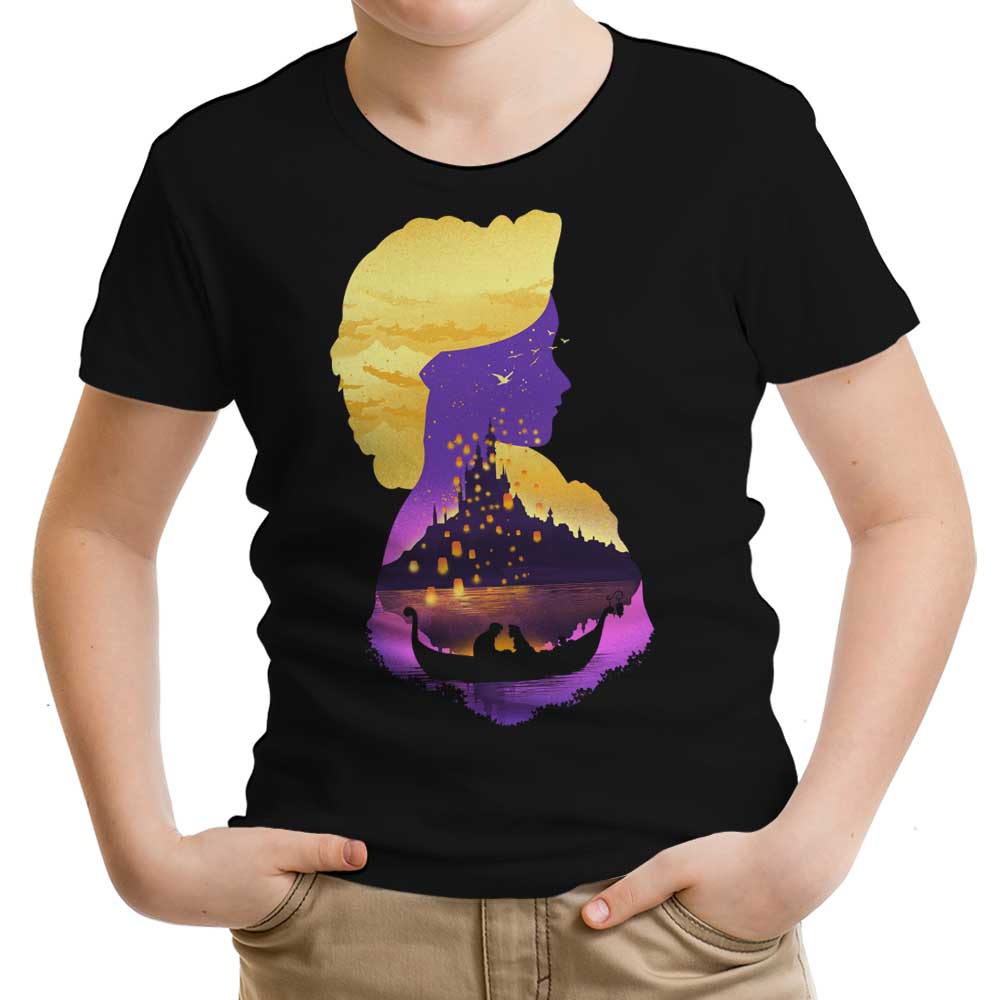 Tower Princess Silhouette Youth Apparel - Adult & Kids T-Shirts, Sweatshirts & Hoodies apparel design preview 1