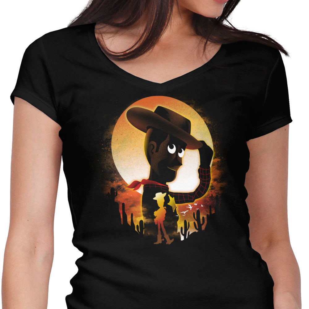 Toy Sheriff Women's V-Neck - Adult & Kids T-Shirts, Sweatshirts & Hoodies apparel design preview 1