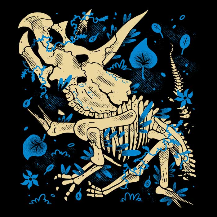 Triceratops Fossils Women's V-Neck - Adult & Kids T-Shirts, Sweatshirts & Hoodies apparel design preview 2