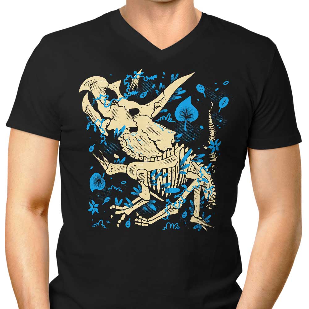 Triceratops Fossils Men's V-Neck - Adult & Kids T-Shirts, Sweatshirts & Hoodies apparel design preview 1