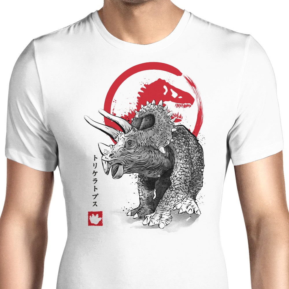 Triceratops Sumi-e Men's Apparel - Adult & Kids T-Shirts, Sweatshirts & Hoodies apparel design preview 1