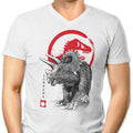 Triceratops Sumi-e Men's V-Neck - Adult & Kids T-Shirts, Sweatshirts & Hoodies apparel design preview 1