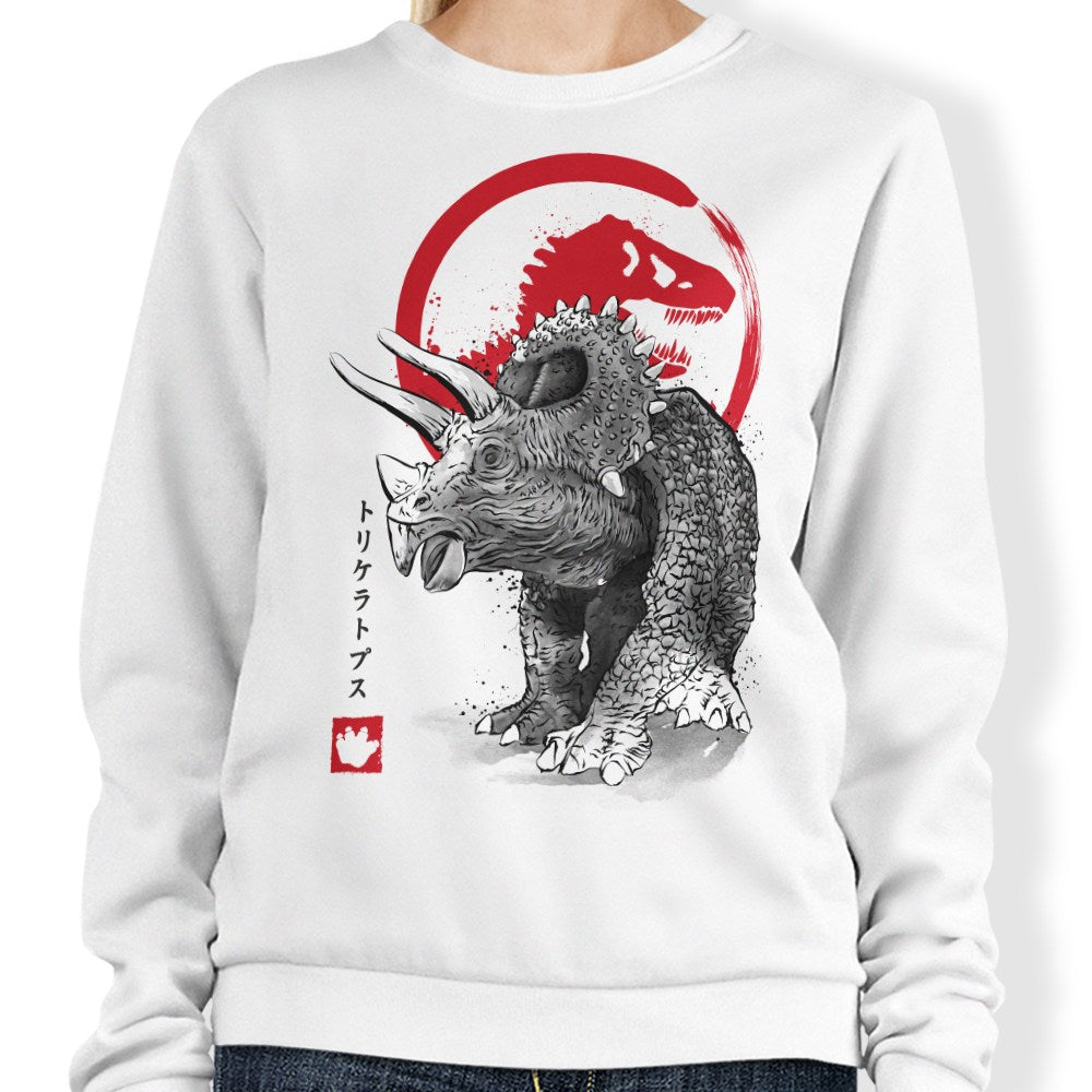 Triceratops Sumi-e - Adult & Kids T-Shirts, Sweatshirts & Hoodies apparel design preview 1