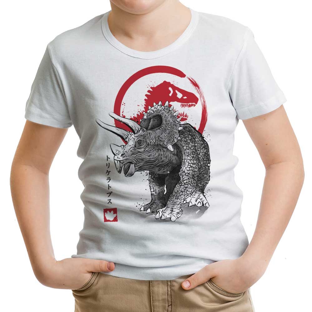 Triceratops Sumi-e Youth Apparel - Adult & Kids T-Shirts, Sweatshirts & Hoodies apparel design preview 1