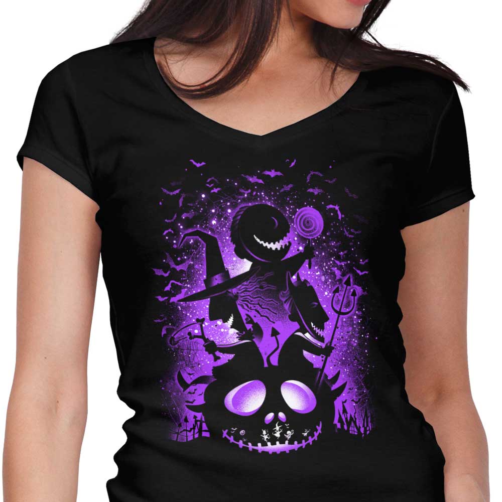 Trick or Treaters Women's V-Neck - Adult & Kids T-Shirts, Sweatshirts & Hoodies apparel design preview 1