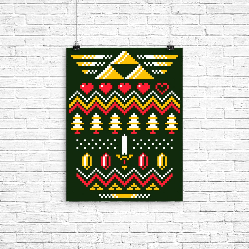Triforce Holiday Poster - Adult & Kids T-Shirts, Sweatshirts & Hoodies apparel design preview 1