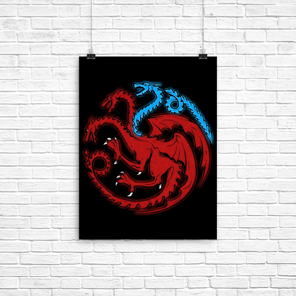 Trinity of Ice and Fire Poster - Adult & Kids T-Shirts, Sweatshirts & Hoodies apparel design preview 1