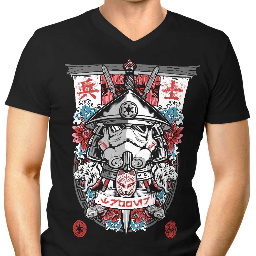 Trooper Samurai Men's V-Neck - Adult & Kids T-Shirts, Sweatshirts & Hoodies apparel design preview 1