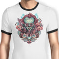 Tropical Clown Ringer - Adult & Kids T-Shirts, Sweatshirts & Hoodies apparel design preview 1