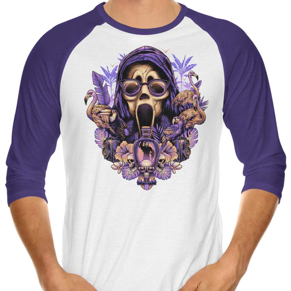 Tropical Ghost 3/4 Sleeve Raglan - Adult & Kids T-Shirts, Sweatshirts & Hoodies apparel design preview 1