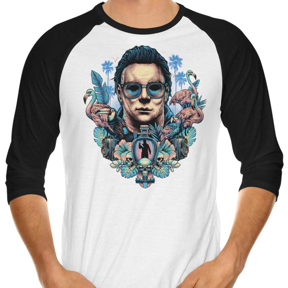 Tropical Slasher 3/4 Sleeve Raglan - Adult & Kids T-Shirts, Sweatshirts & Hoodies apparel design preview 1