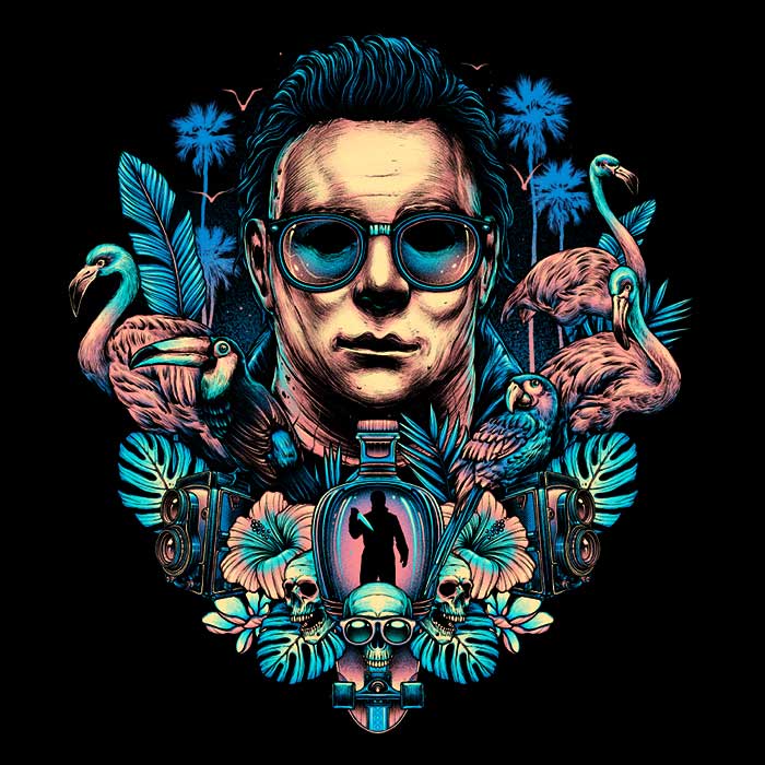 Tropical Slasher Men's Apparel - Adult & Kids T-Shirts, Sweatshirts & Hoodies apparel design preview 2