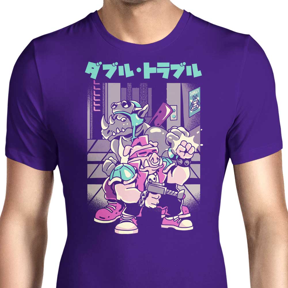 Trouble in Double Men's Apparel - Adult & Kids T-Shirts, Sweatshirts & Hoodies apparel design preview 1