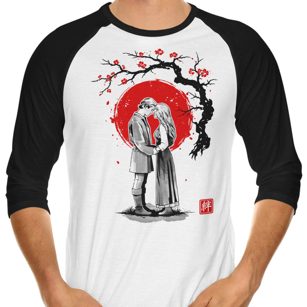 True Love Sumi-e 3/4 Sleeve Raglan - Adult & Kids T-Shirts, Sweatshirts & Hoodies apparel design preview 1