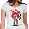 True Love Sumi-e Women's V-Neck - Adult & Kids T-Shirts, Sweatshirts & Hoodies apparel design preview 1