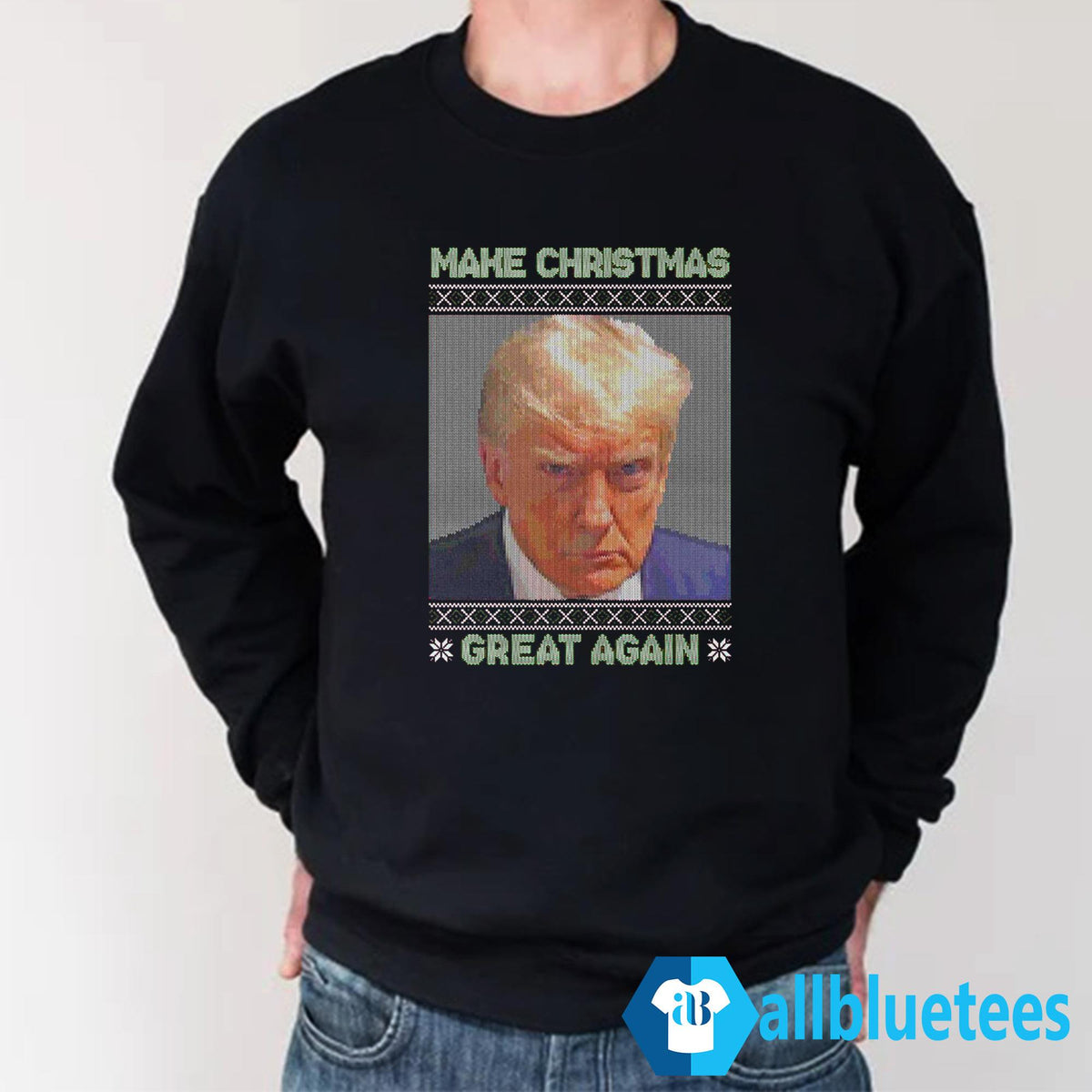 Trump Mugshot Make Christmas Great Again Sweater product image