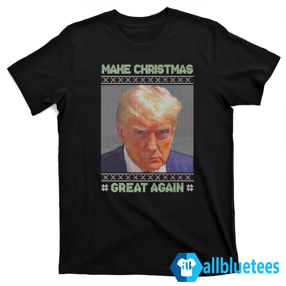 Trump Mugshot Make Christmas Great Again Sweater product image 4