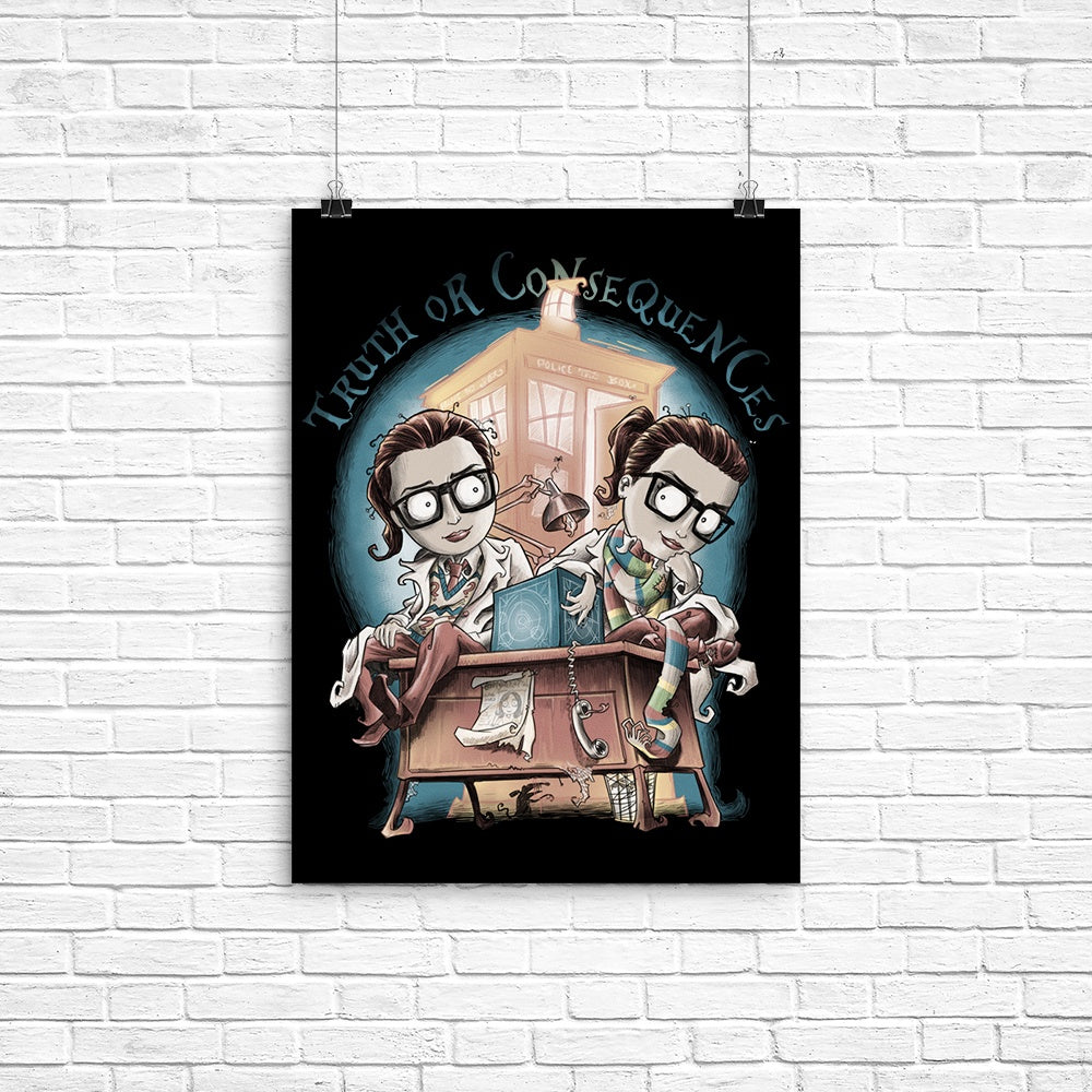 Truth or Consequences Poster - Adult & Kids T-Shirts, Sweatshirts & Hoodies apparel design preview 1