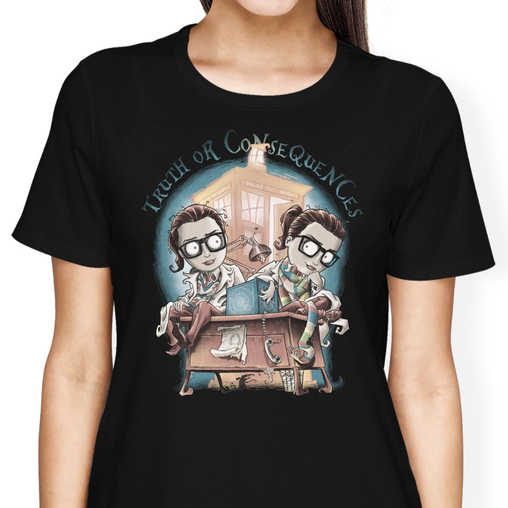 Truth or Consequences Women's Apparel - Adult & Kids T-Shirts, Sweatshirts & Hoodies apparel design preview 2