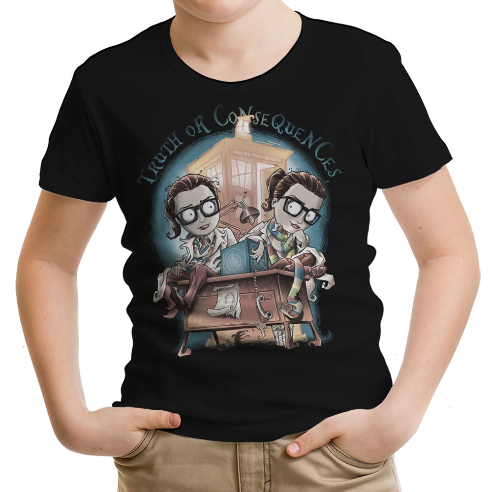 Truth or Consequences Youth Apparel - Adult & Kids T-Shirts, Sweatshirts & Hoodies apparel design preview 1