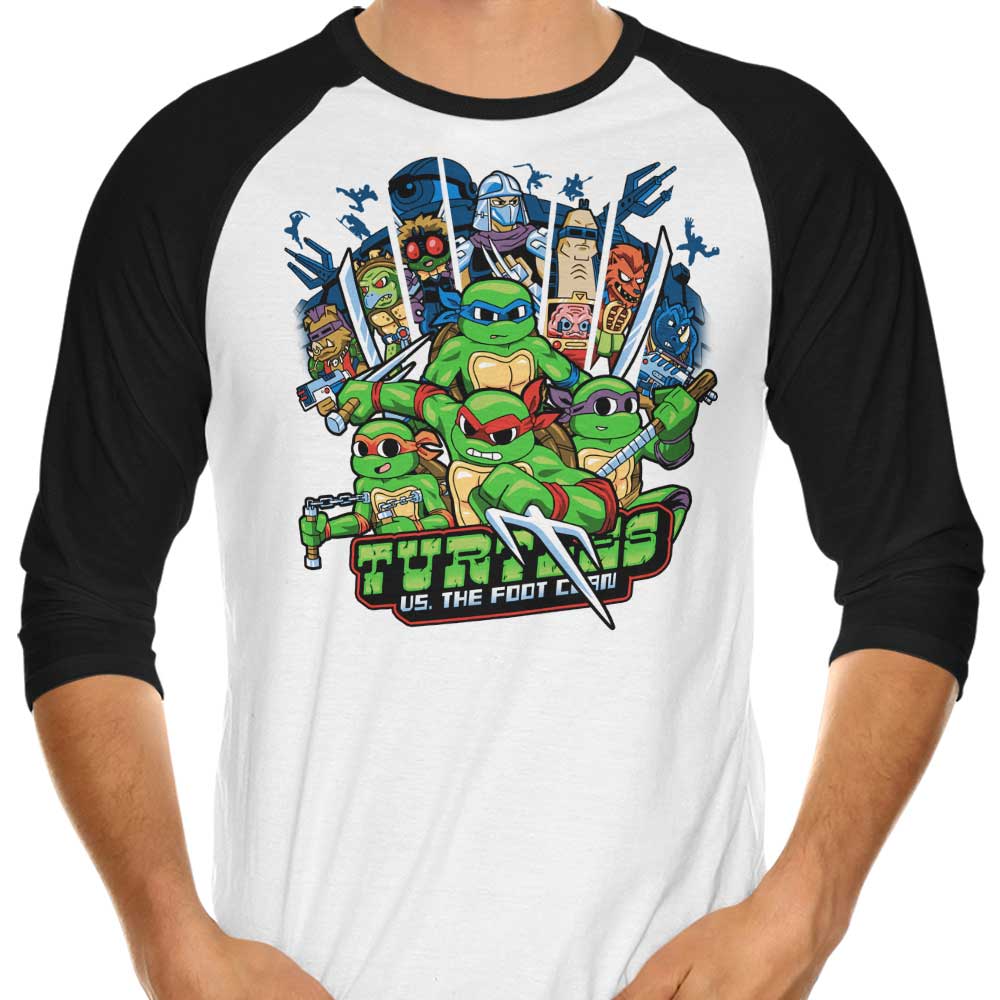Turtle Pilgrim 3/4 Sleeve Raglan - Adult & Kids T-Shirts, Sweatshirts & Hoodies apparel design preview 1