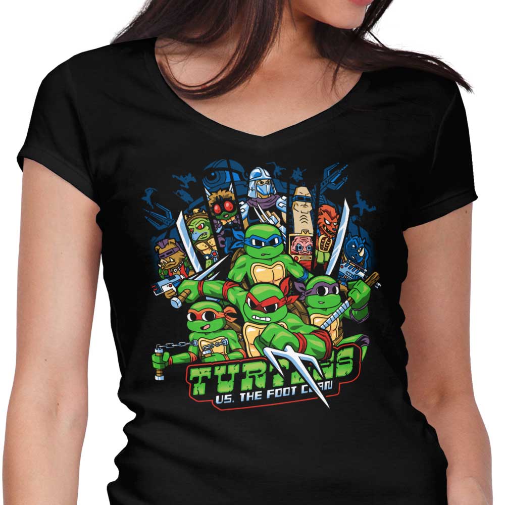 Turtle Pilgrim Women's V-Neck - Adult & Kids T-Shirts, Sweatshirts & Hoodies apparel design preview 1