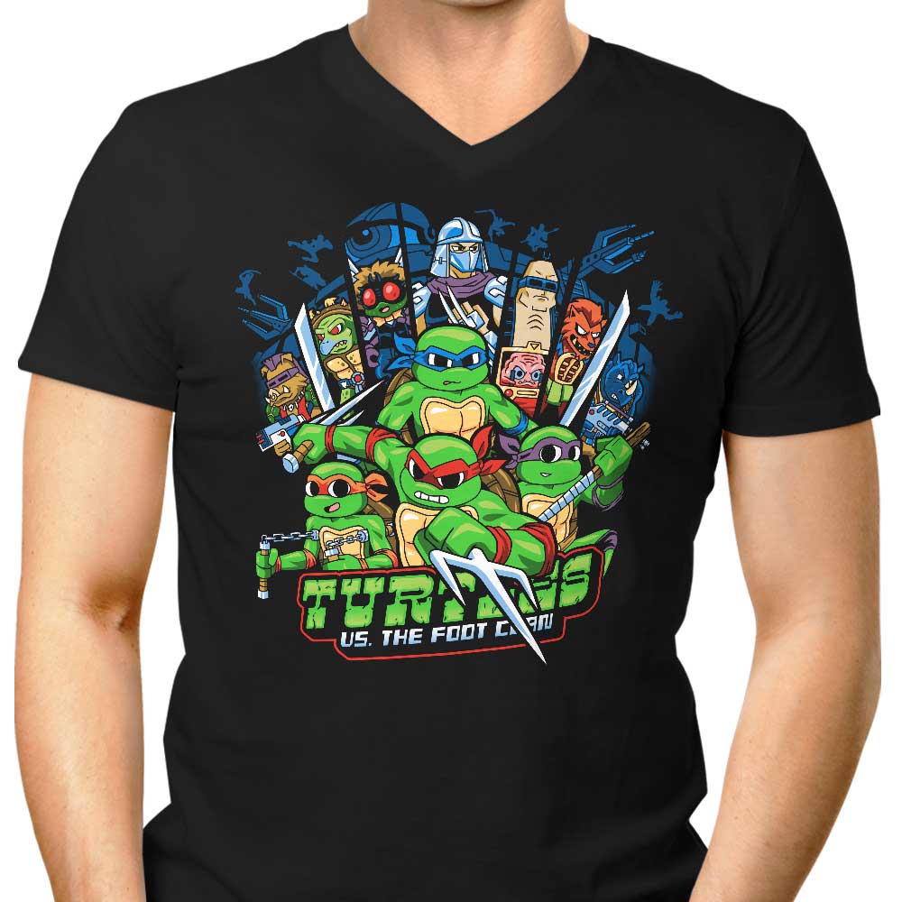 Turtle Pilgrim Men's V-Neck - Adult & Kids T-Shirts, Sweatshirts & Hoodies apparel design preview 1