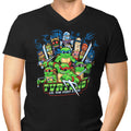 Turtle Pilgrim Men's V-Neck - Adult & Kids T-Shirts, Sweatshirts & Hoodies apparel design preview 1