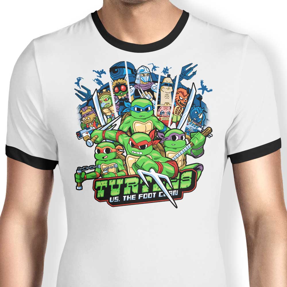 Turtle Pilgrim Ringer - Adult & Kids T-Shirts, Sweatshirts & Hoodies apparel design preview 1