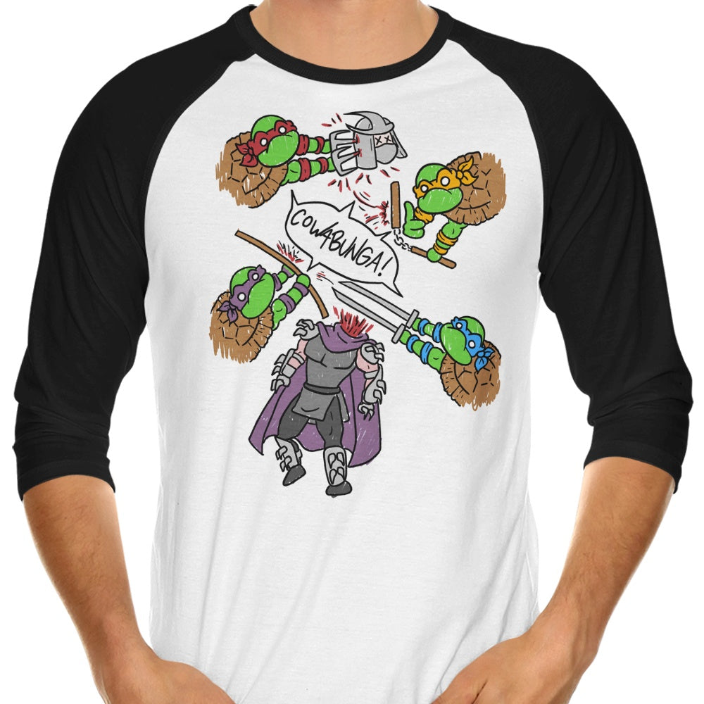 Turtle Pool 3/4 Sleeve Raglan - Adult & Kids T-Shirts, Sweatshirts & Hoodies apparel design preview 1