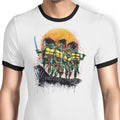 Turtles on the Roof Ringer - Adult & Kids T-Shirts, Sweatshirts & Hoodies apparel design preview 1